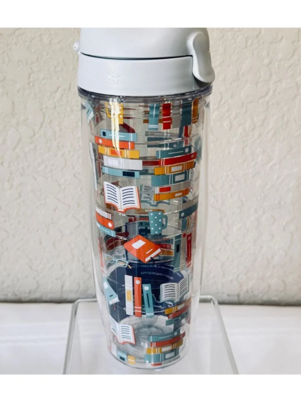 New Tervis Insulated Water Bottle Scholastic Book Pattern Lid 24oz BPA-Free
